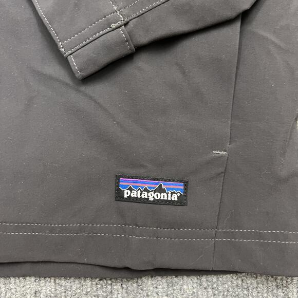 Patagonia Jacket Mens Large Black Utility AKT Hooded Water Resistant Outdoor - Picture 4 of 11